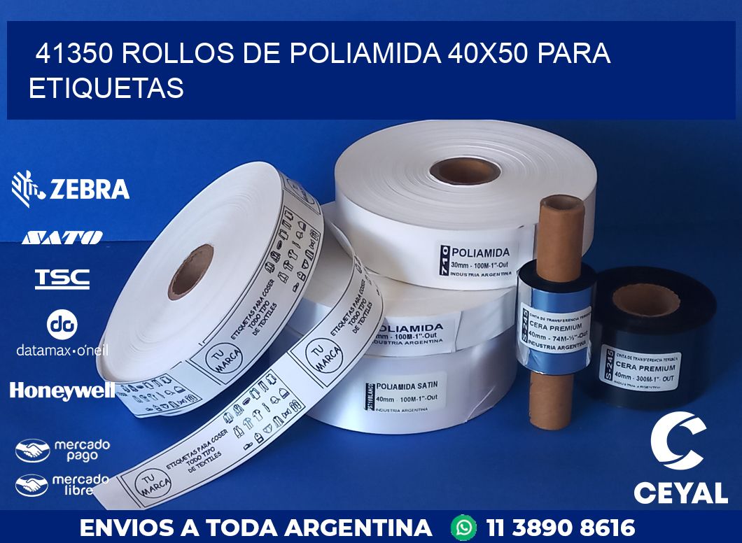41350 ROLLOS DE POLIAMIDA 40X50 PARA ETIQUETAS