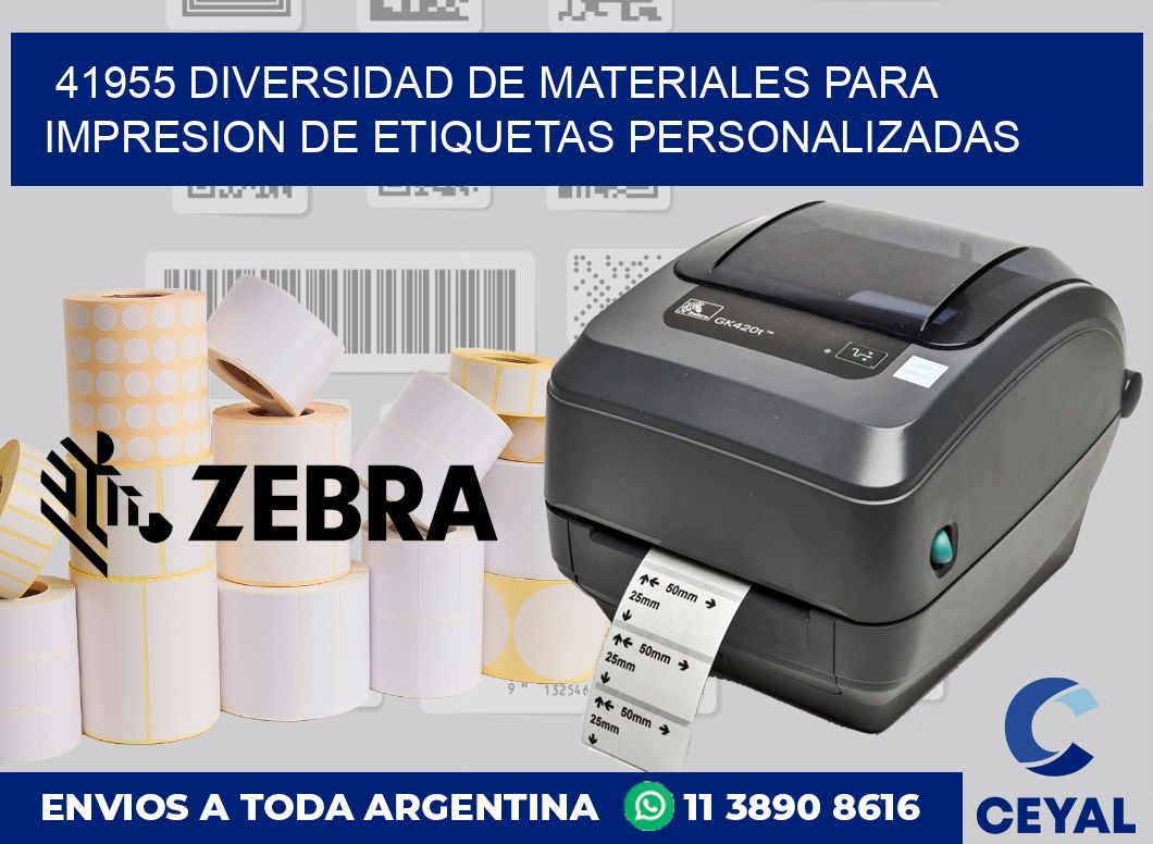 41955 DIVERSIDAD DE MATERIALES PARA IMPRESION DE ETIQUETAS PERSONALIZADAS