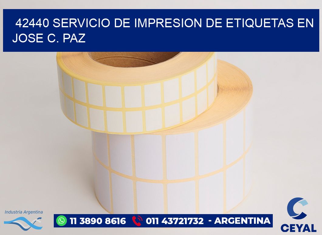 42440 SERVICIO DE IMPRESION DE ETIQUETAS EN JOSE C. PAZ