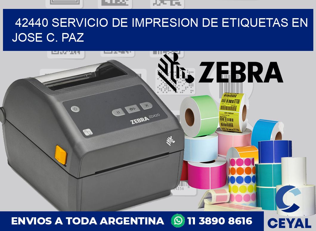 42440 SERVICIO DE IMPRESION DE ETIQUETAS EN JOSE C. PAZ