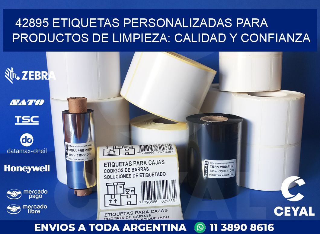 42895 ETIQUETAS PERSONALIZADAS PARA PRODUCTOS DE LIMPIEZA: CALIDAD Y CONFIANZA