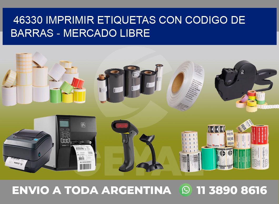 46330 IMPRIMIR ETIQUETAS CON CODIGO DE BARRAS - MERCADO LIBRE