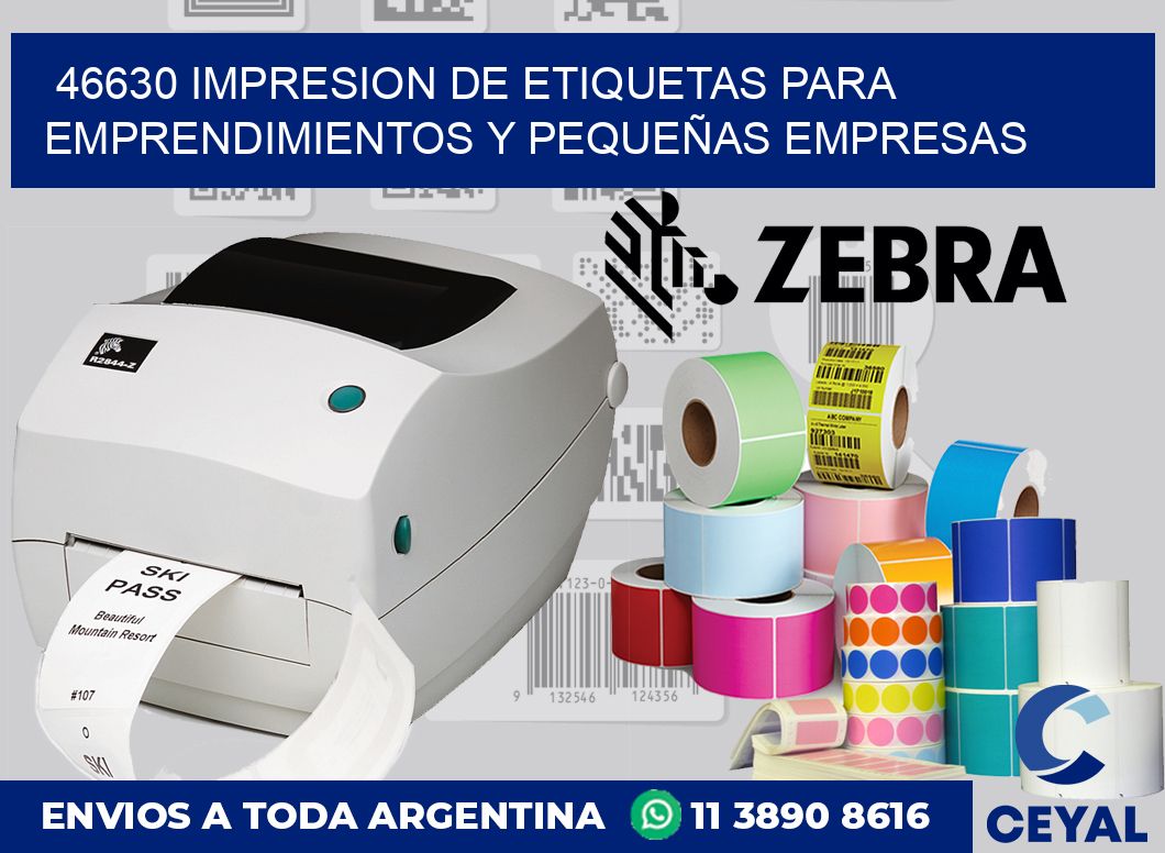 46630 IMPRESION DE ETIQUETAS PARA EMPRENDIMIENTOS Y PEQUEÑAS EMPRESAS