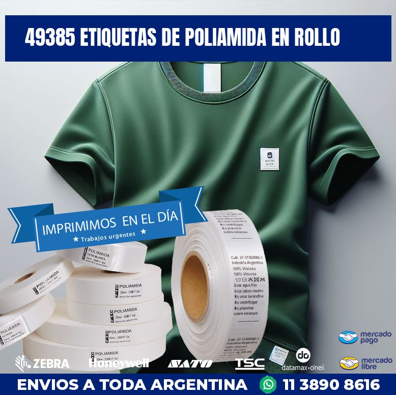 49385 ETIQUETAS DE POLIAMIDA EN ROLLO
