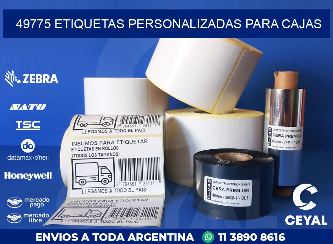 49775 ETIQUETAS PERSONALIZADAS PARA CAJAS