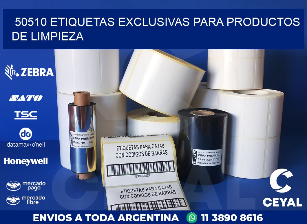 50510 ETIQUETAS EXCLUSIVAS PARA PRODUCTOS DE LIMPIEZA