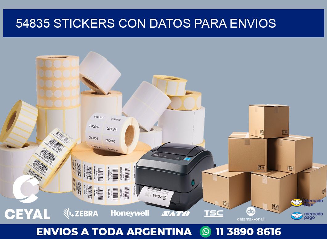 54835 STICKERS CON DATOS PARA ENVIOS