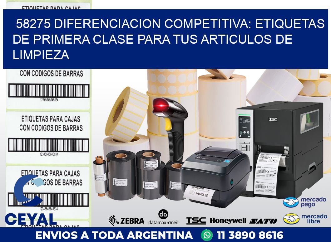 58275 DIFERENCIACION COMPETITIVA: ETIQUETAS DE PRIMERA CLASE PARA TUS ARTICULOS DE LIMPIEZA