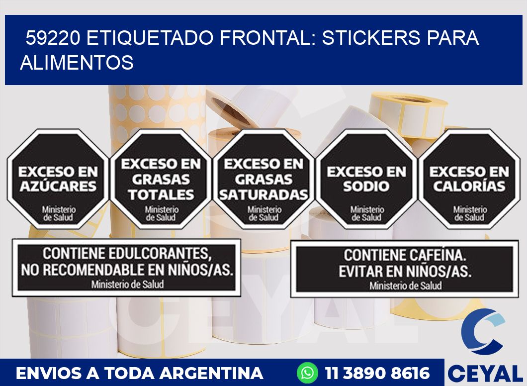 59220 ETIQUETADO FRONTAL: STICKERS PARA ALIMENTOS
