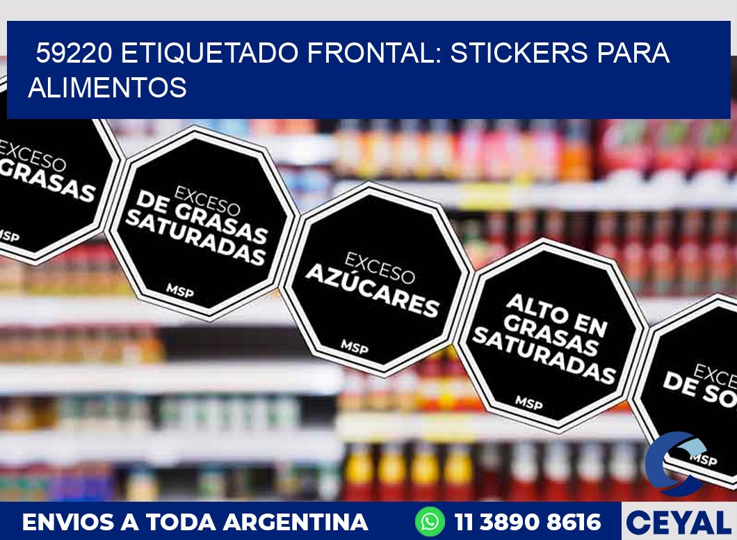 59220 ETIQUETADO FRONTAL: STICKERS PARA ALIMENTOS