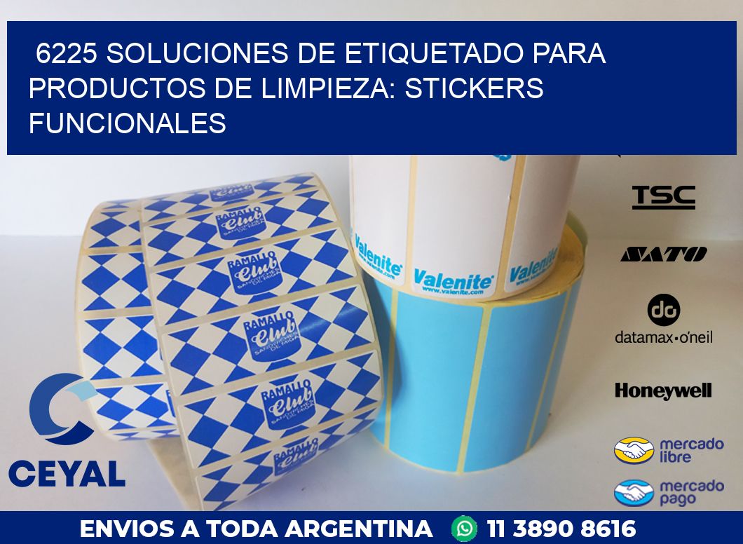 6225 SOLUCIONES DE ETIQUETADO PARA PRODUCTOS DE LIMPIEZA: STICKERS FUNCIONALES