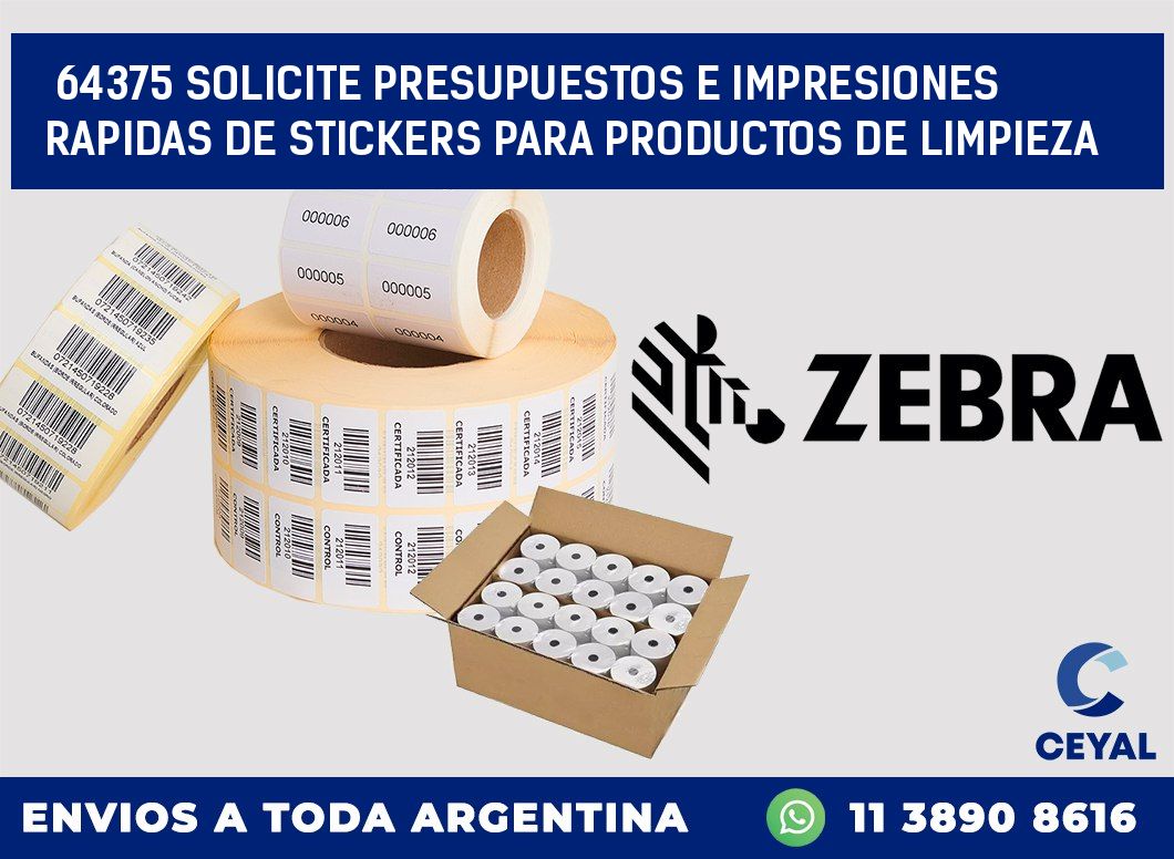 64375 SOLICITE PRESUPUESTOS E IMPRESIONES RAPIDAS DE STICKERS PARA PRODUCTOS DE LIMPIEZA