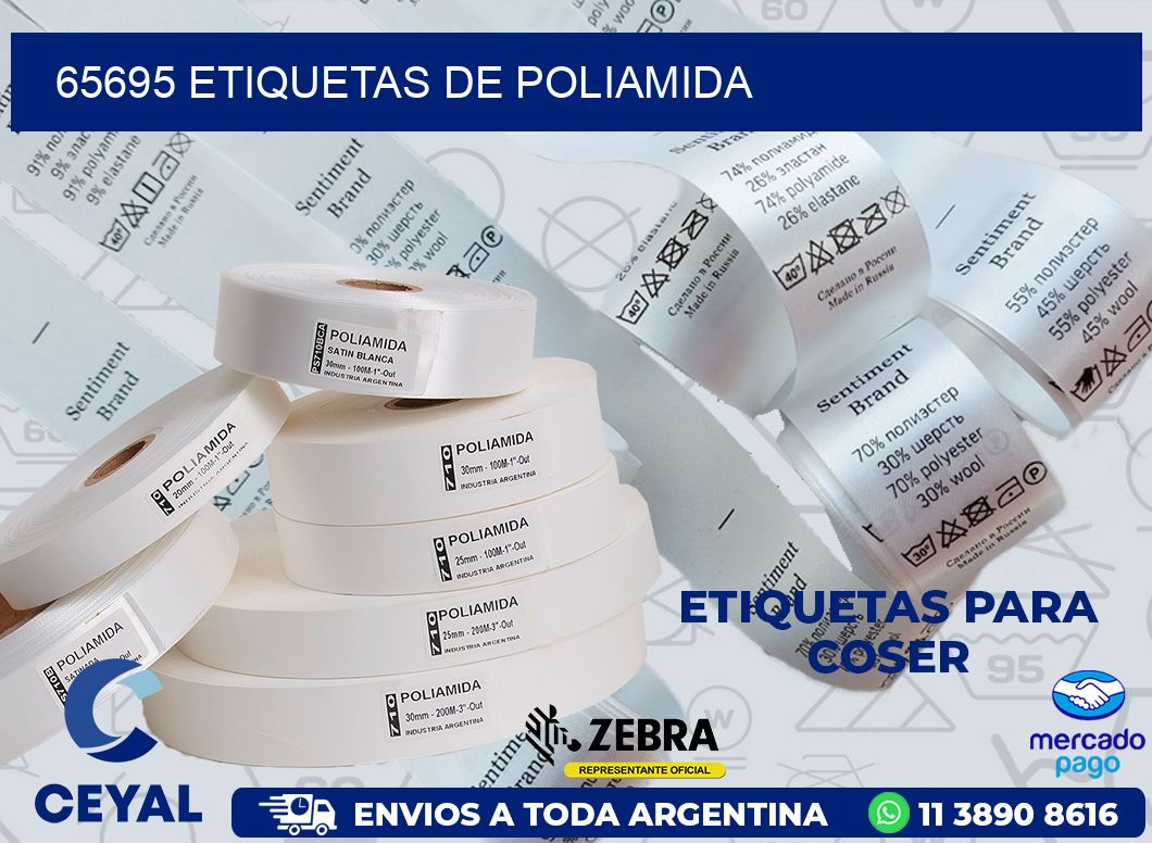 65695 ETIQUETAS DE POLIAMIDA