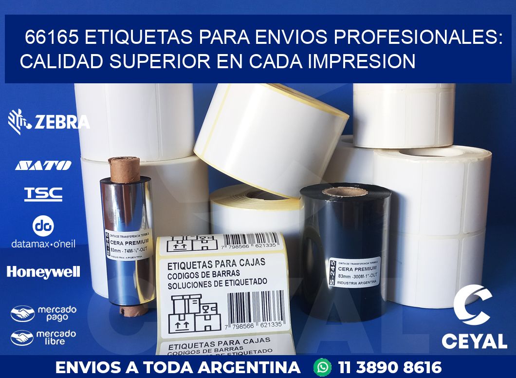 66165 ETIQUETAS PARA ENVIOS PROFESIONALES: CALIDAD SUPERIOR EN CADA IMPRESION