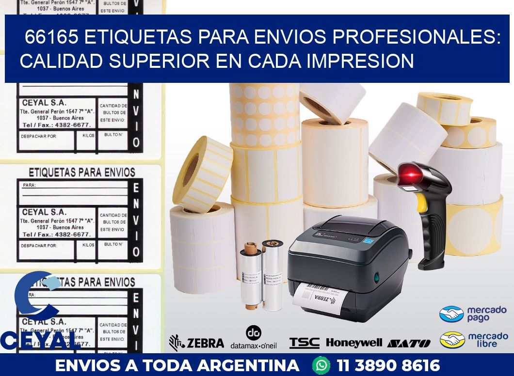 66165 ETIQUETAS PARA ENVIOS PROFESIONALES: CALIDAD SUPERIOR EN CADA IMPRESION