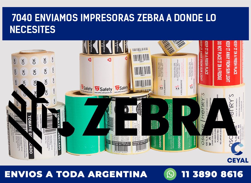 7040 ENVIAMOS IMPRESORAS ZEBRA A DONDE LO NECESITES