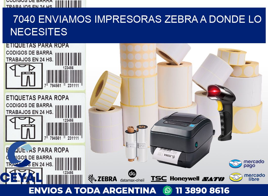 7040 ENVIAMOS IMPRESORAS ZEBRA A DONDE LO NECESITES