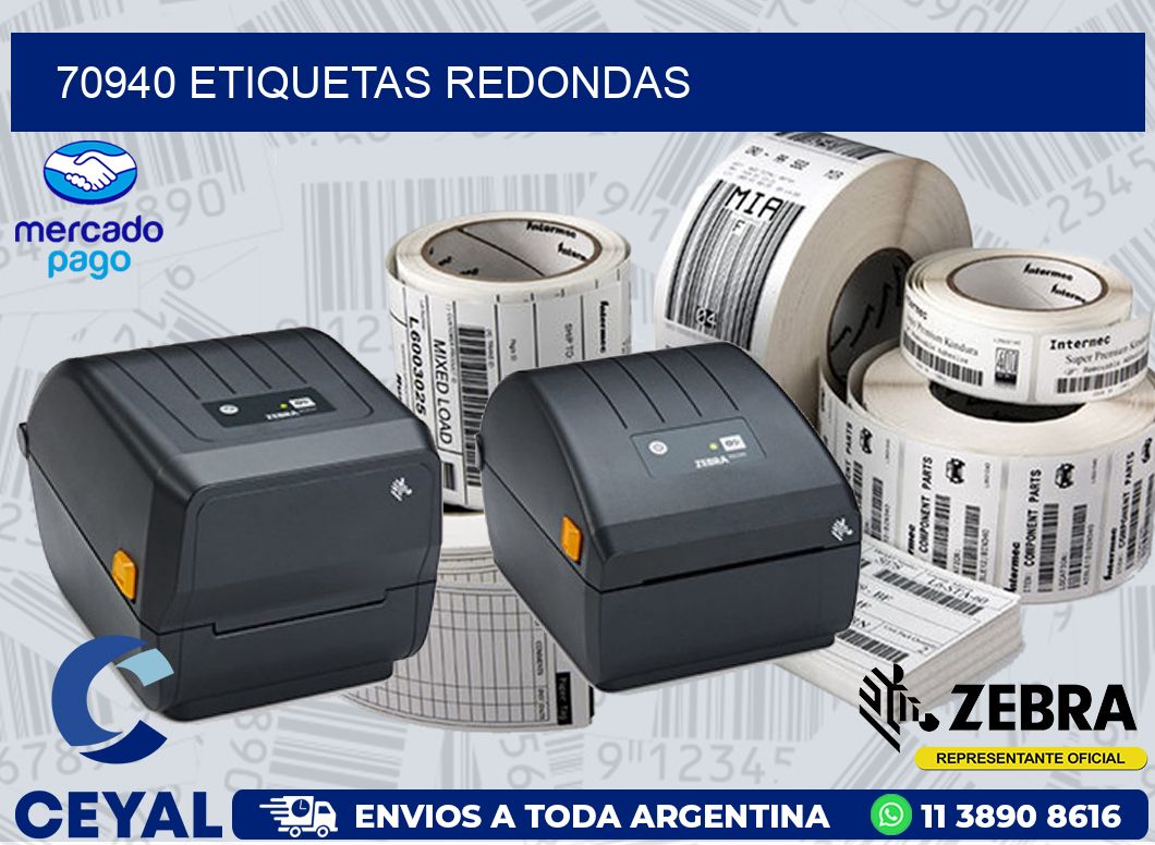 70940 ETIQUETAS REDONDAS