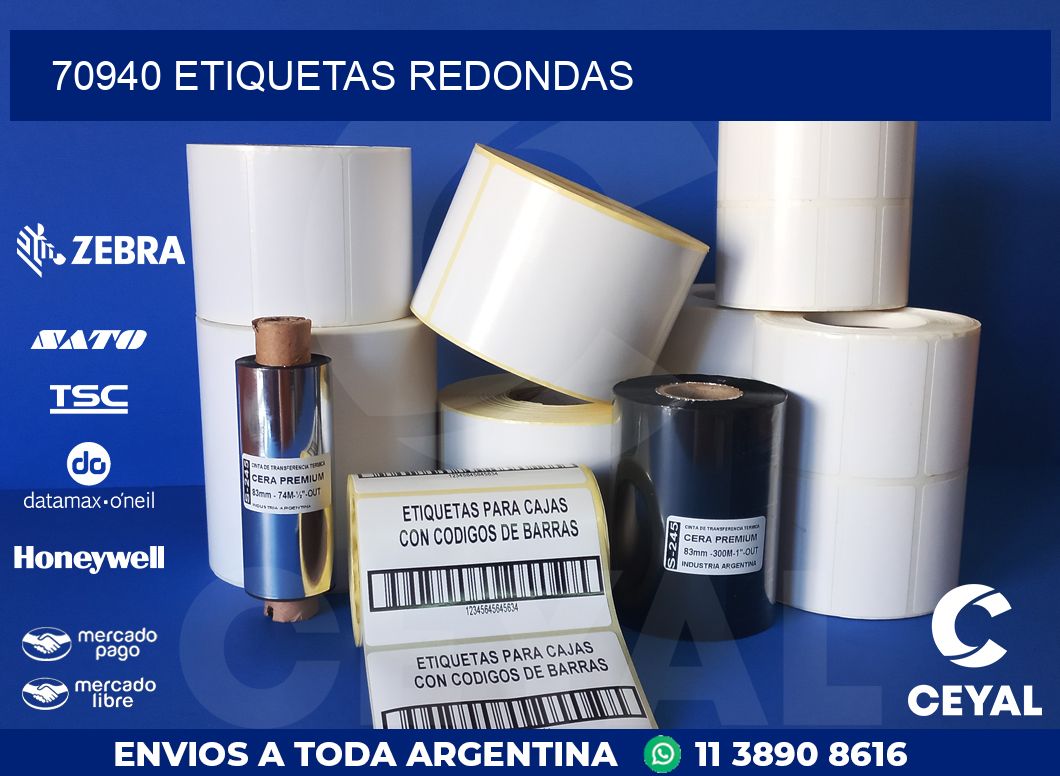 70940 ETIQUETAS REDONDAS
