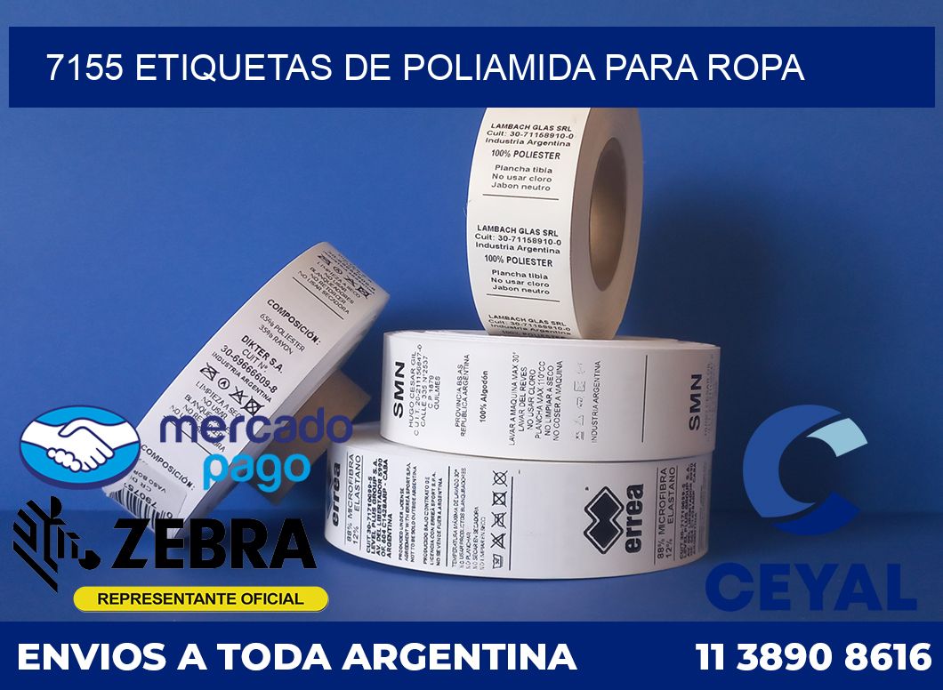 7155 ETIQUETAS DE POLIAMIDA PARA ROPA