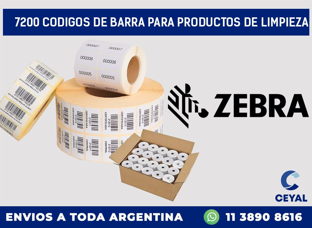 7200 CODIGOS DE BARRA PARA PRODUCTOS DE LIMPIEZA
