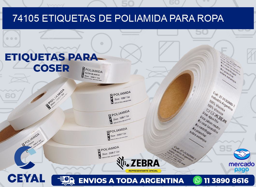 74105 ETIQUETAS DE POLIAMIDA PARA ROPA
