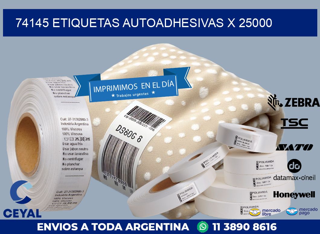 74145 ETIQUETAS AUTOADHESIVAS X 25000