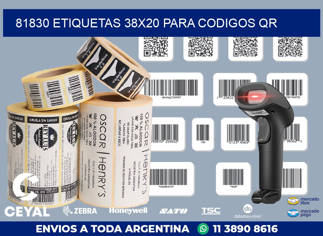 81830 ETIQUETAS 38X20 PARA CODIGOS QR
