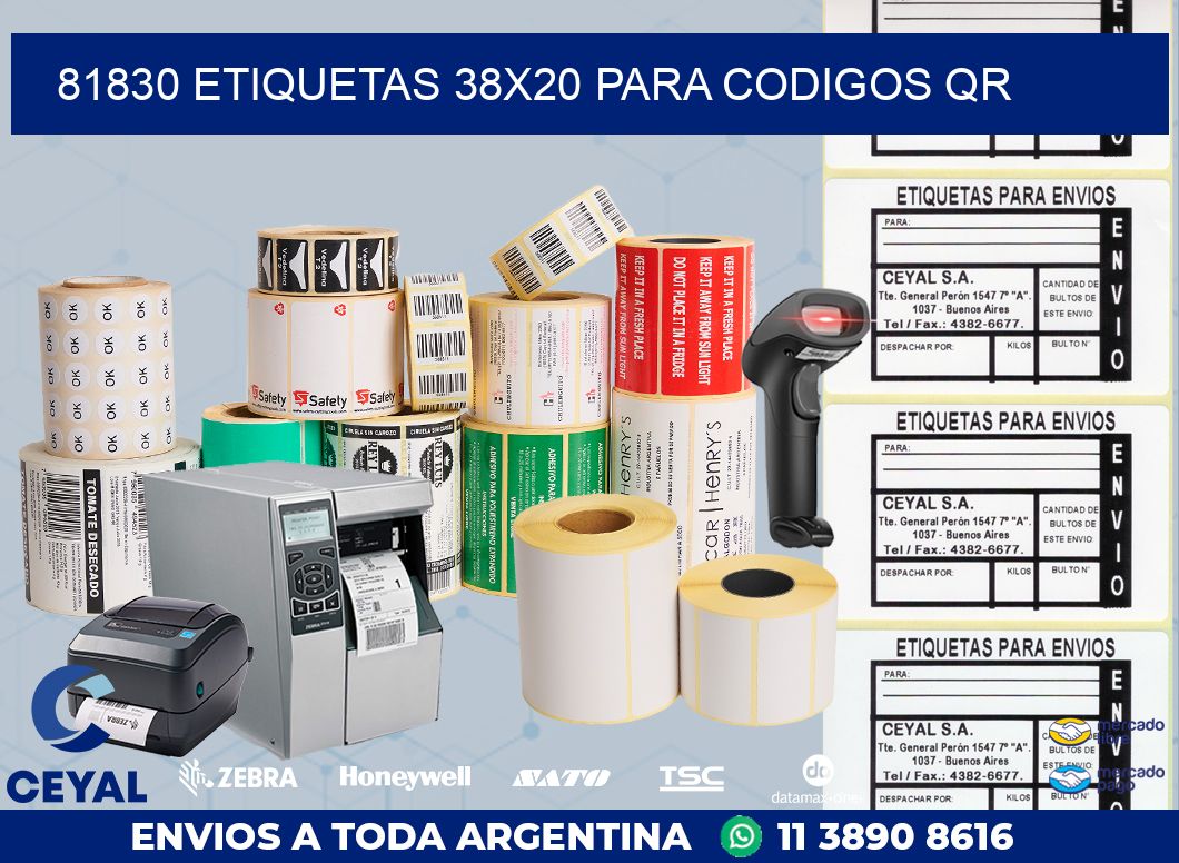 81830 ETIQUETAS 38X20 PARA CODIGOS QR