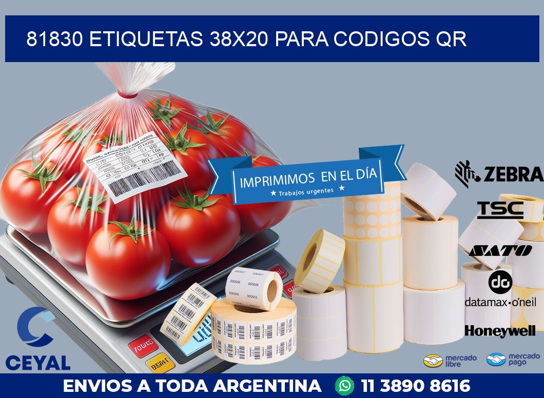 81830 ETIQUETAS 38X20 PARA CODIGOS QR