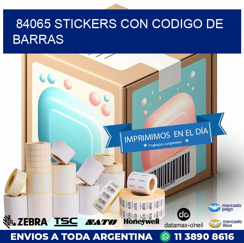 84065 STICKERS CON CODIGO DE BARRAS