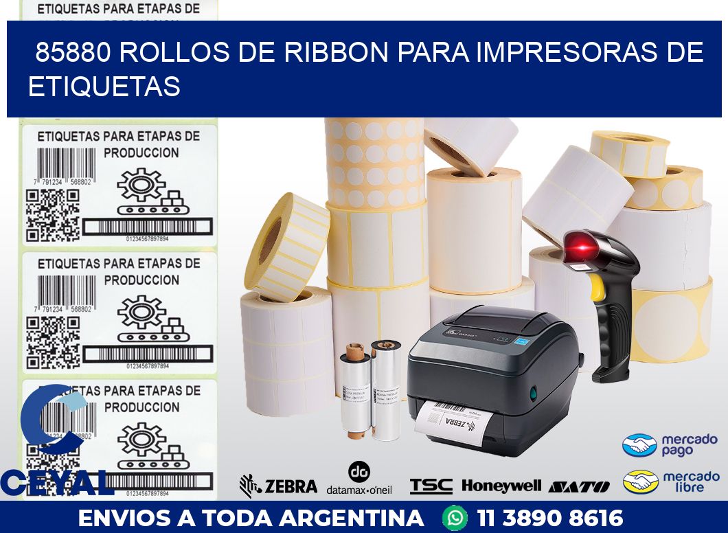 85880 ROLLOS DE RIBBON PARA IMPRESORAS DE ETIQUETAS