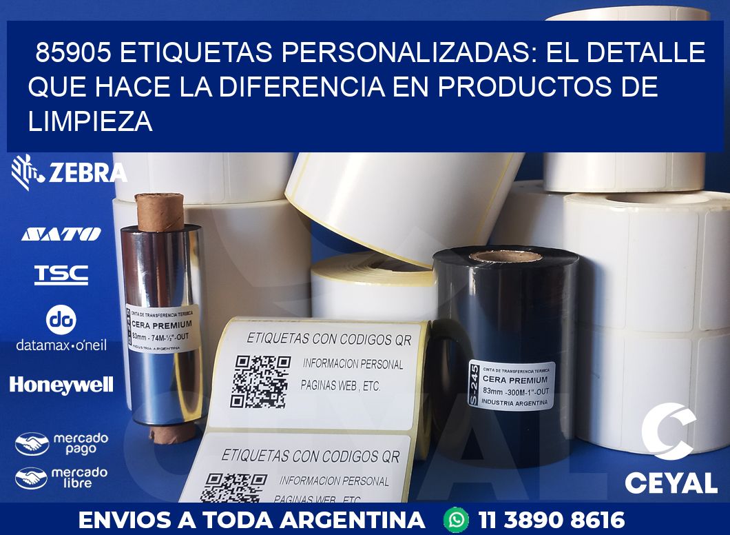 85905 ETIQUETAS PERSONALIZADAS: EL DETALLE QUE HACE LA DIFERENCIA EN PRODUCTOS DE LIMPIEZA