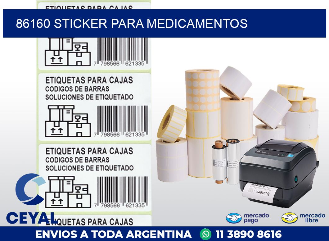 86160 STICKER PARA MEDICAMENTOS