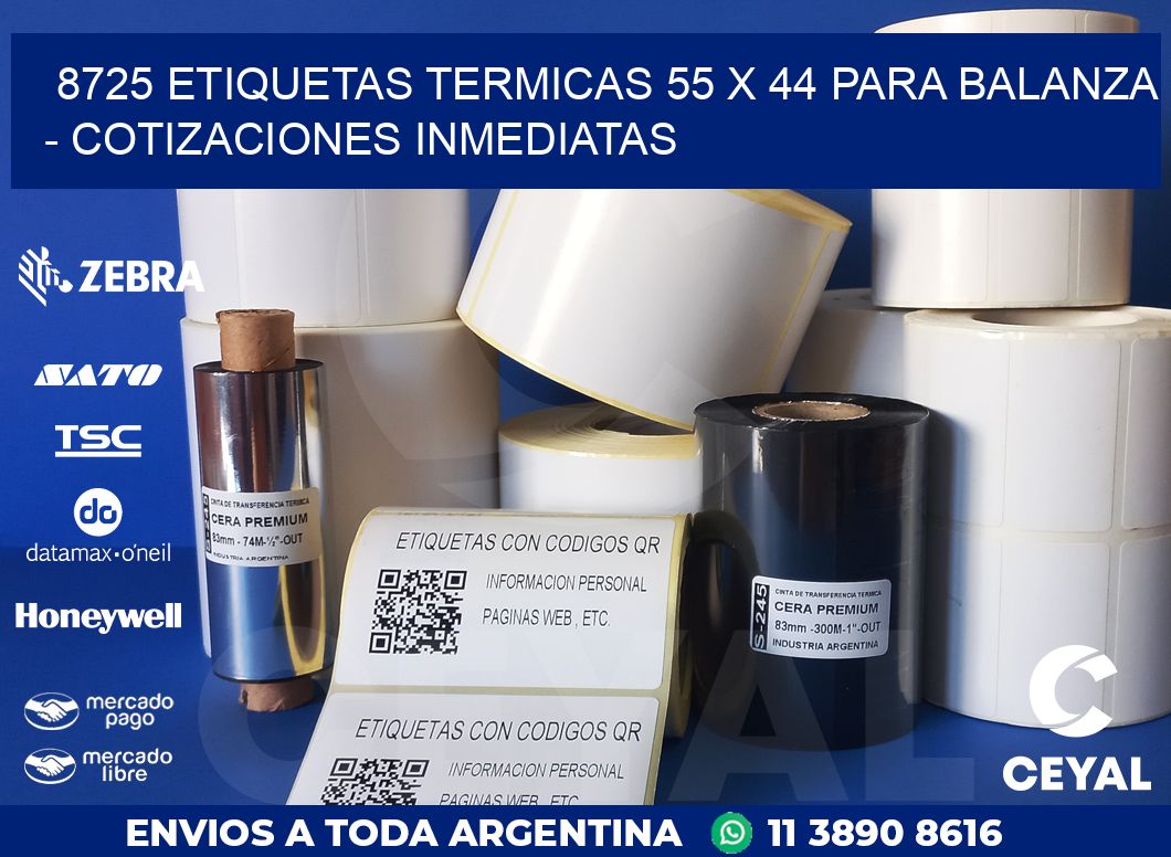8725 ETIQUETAS TERMICAS 55 X 44 PARA BALANZA – COTIZACIONES INMEDIATAS