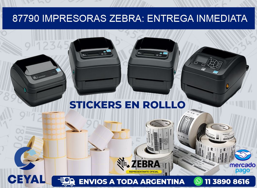 87790 IMPRESORAS ZEBRA: ENTREGA INMEDIATA