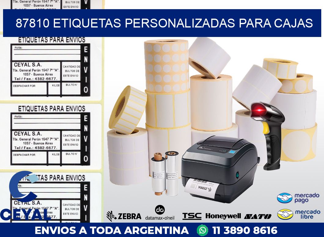 87810 ETIQUETAS PERSONALIZADAS PARA CAJAS