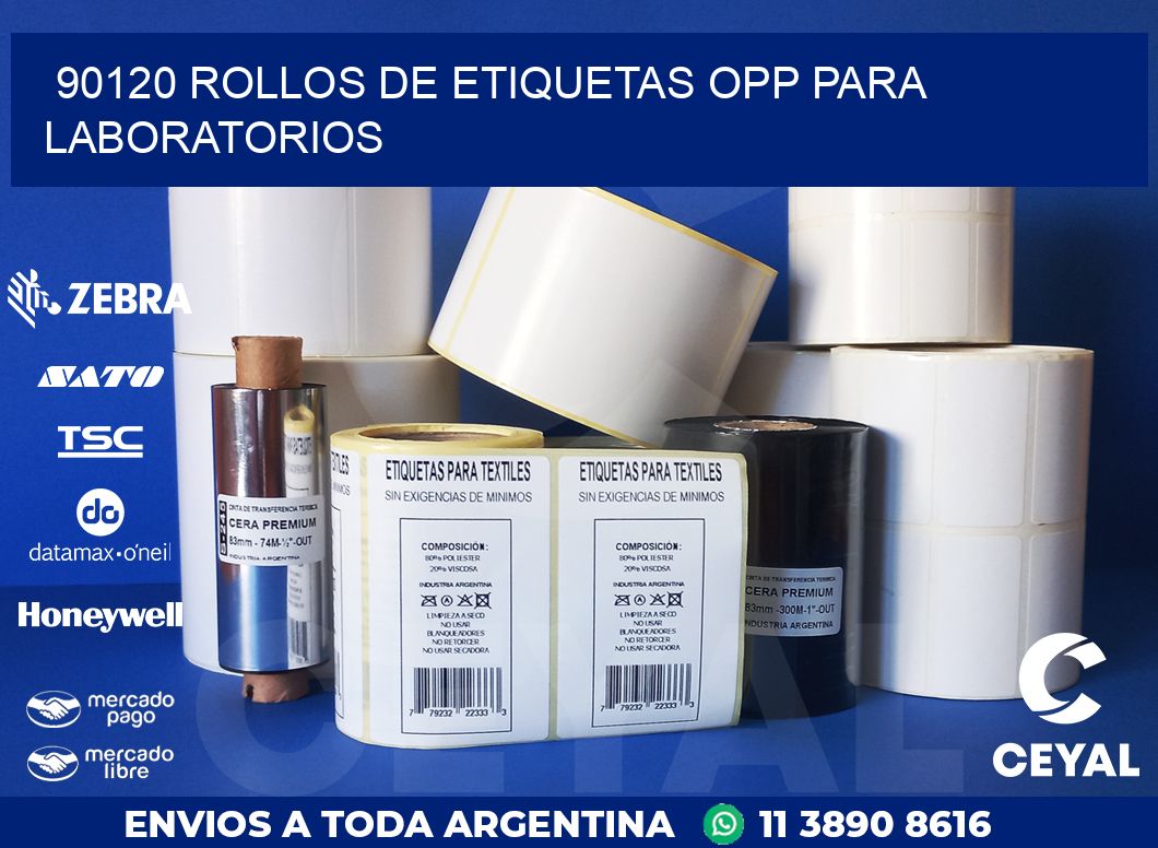 90120 ROLLOS DE ETIQUETAS OPP PARA LABORATORIOS