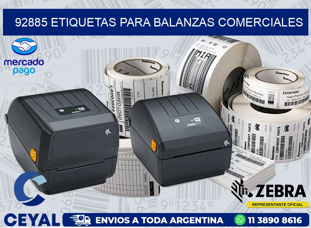 92885 ETIQUETAS PARA BALANZAS COMERCIALES