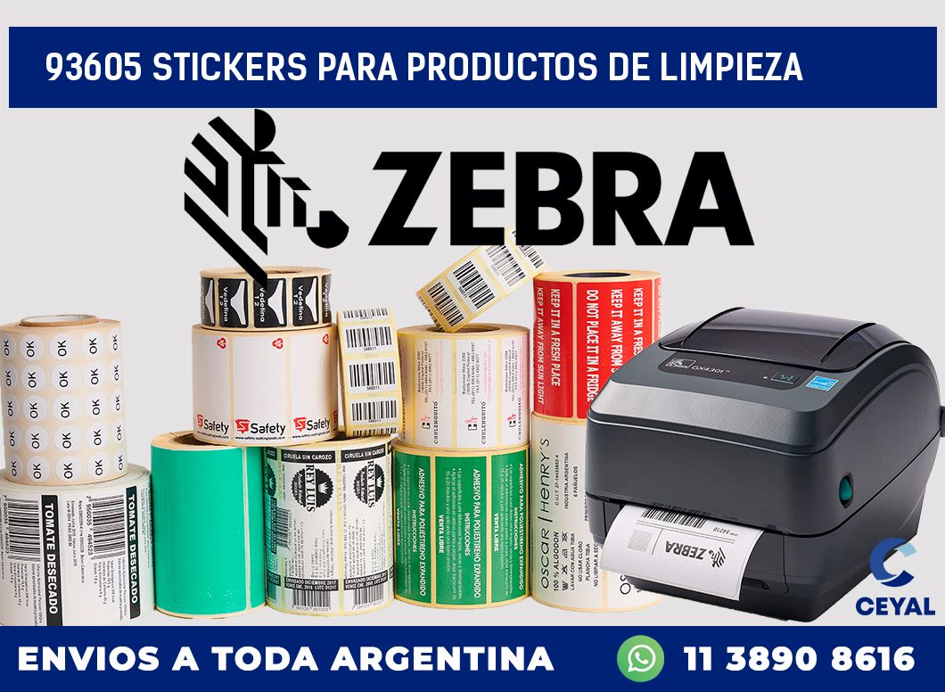 93605 STICKERS PARA PRODUCTOS DE LIMPIEZA