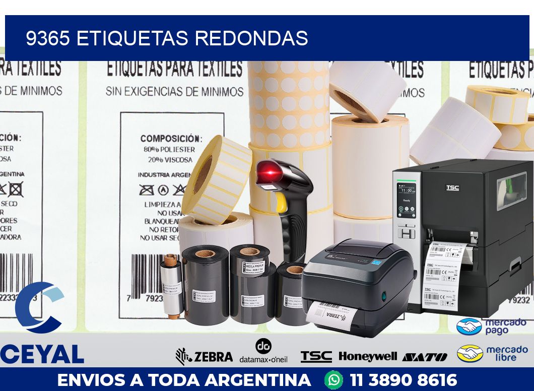 9365 ETIQUETAS REDONDAS