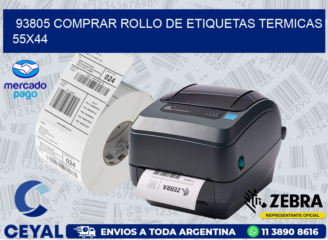 93805 COMPRAR ROLLO DE ETIQUETAS TERMICAS 55X44