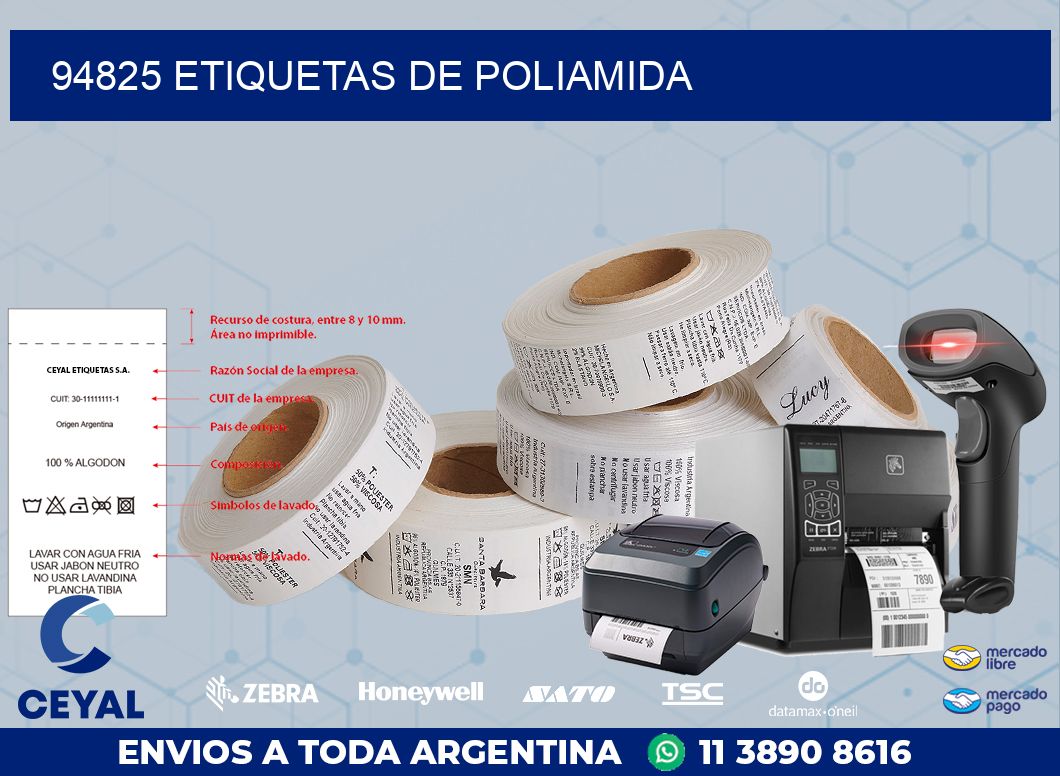 94825 ETIQUETAS DE POLIAMIDA