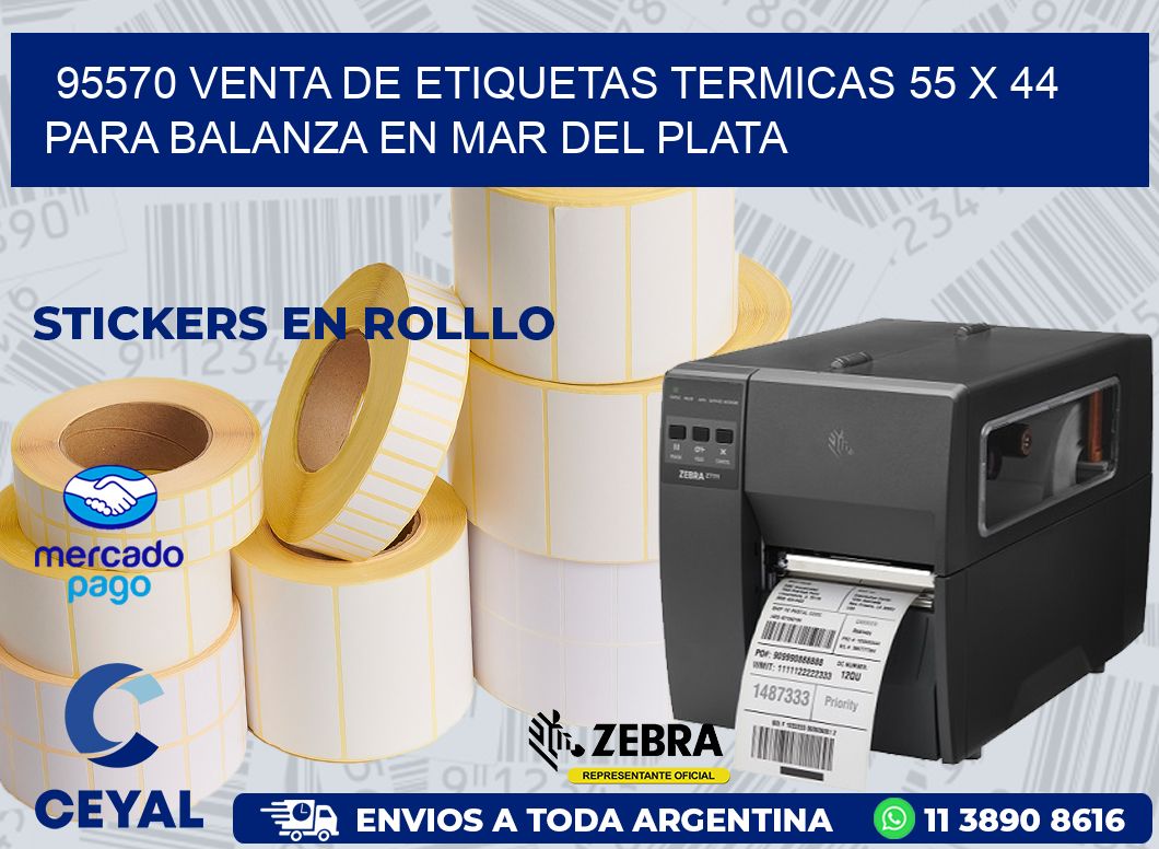 95570 VENTA DE ETIQUETAS TERMICAS 55 X 44 PARA BALANZA EN MAR DEL PLATA