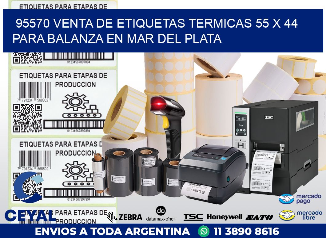 95570 VENTA DE ETIQUETAS TERMICAS 55 X 44 PARA BALANZA EN MAR DEL PLATA