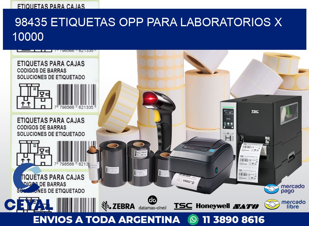 98435 ETIQUETAS OPP PARA LABORATORIOS X 10000