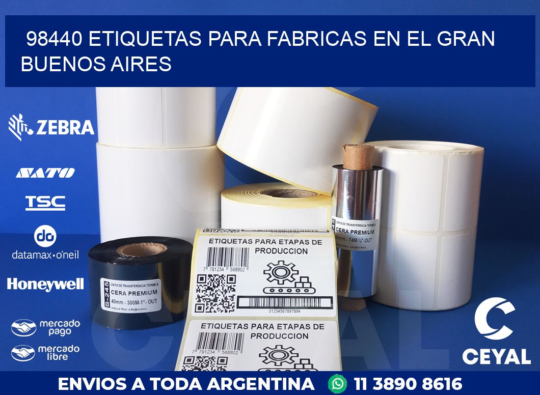 98440 ETIQUETAS PARA FABRICAS EN EL GRAN BUENOS AIRES