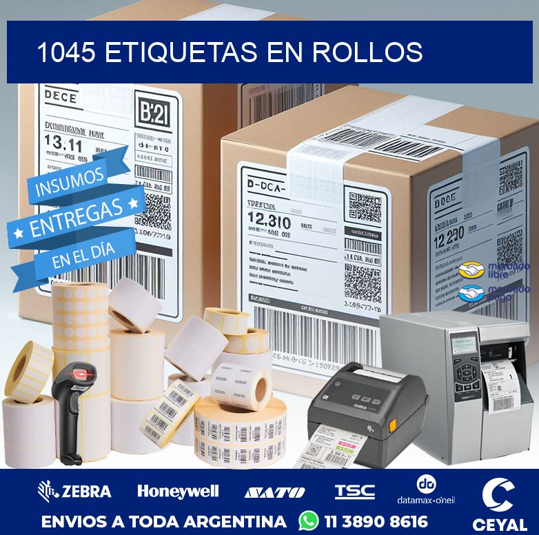 1045 ETIQUETAS EN ROLLOS