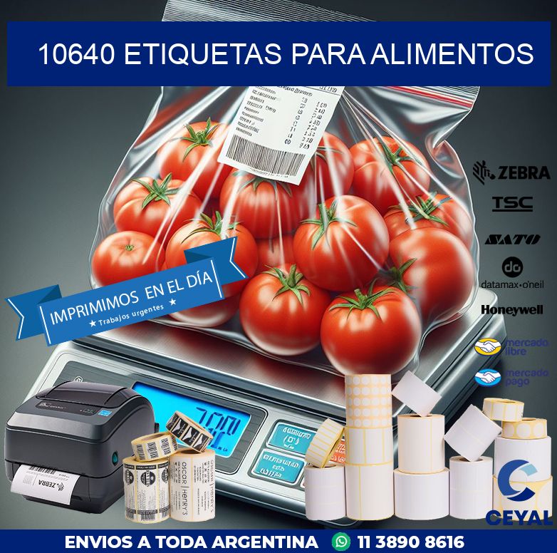 10640 ETIQUETAS PARA ALIMENTOS