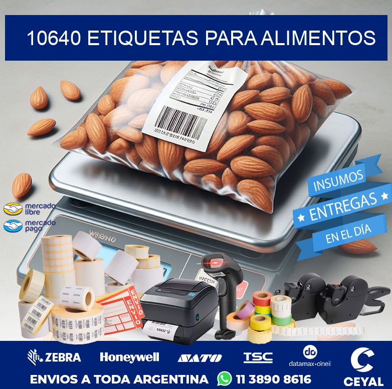 10640 ETIQUETAS PARA ALIMENTOS